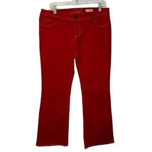 Chip & Pepper Women's LAGUNA BEACH FLARE Jeans with Stretch - Size 13 Red